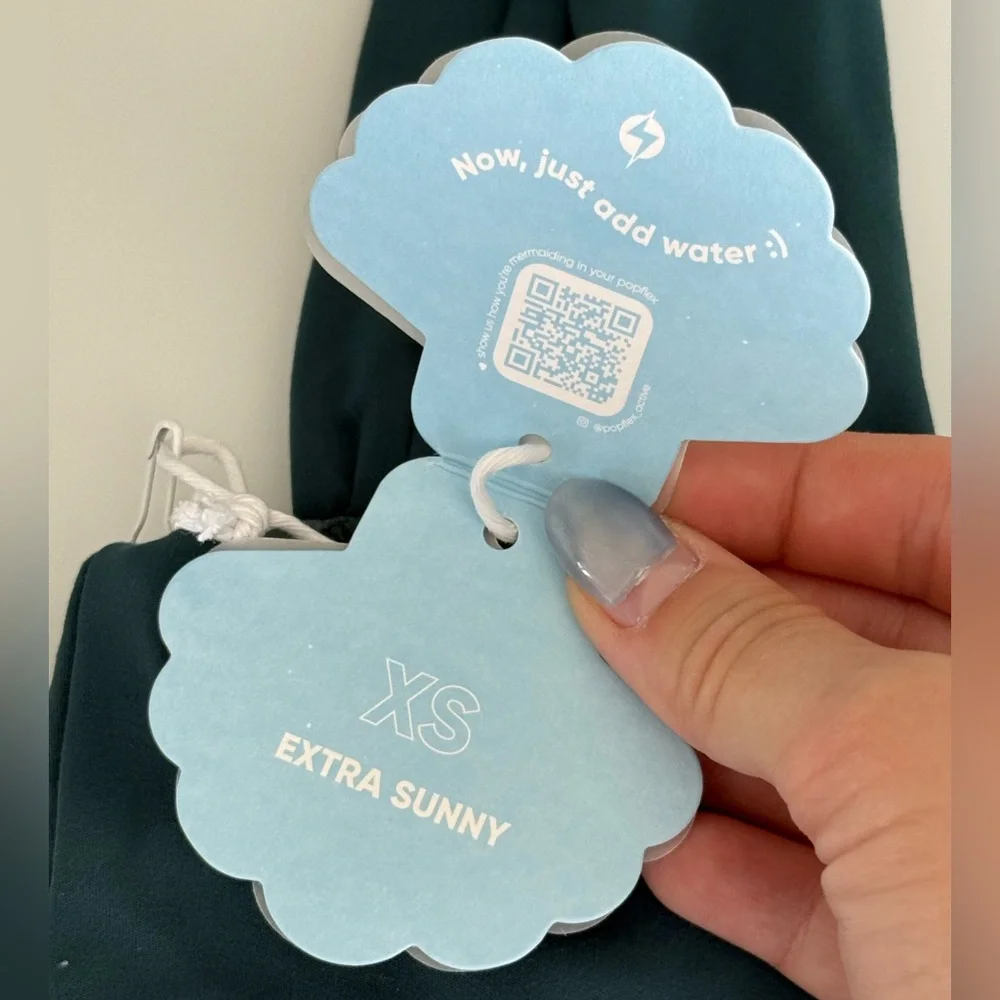 Popflex Sea Maiden Bikini Top- Dark Sea SZ XS BNWT - Picture 5 of 6